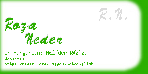 roza neder business card